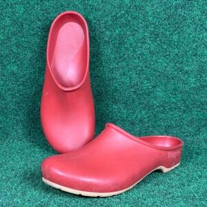 Sloggers Red Garden Clogs Slip On Waterproof Shoes Mens 9 Womens 11 USA Made